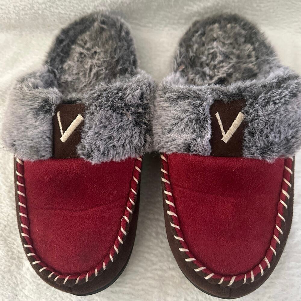 VONMAY Women's Memory Foam Slippers Moccasin Slip-on Scuff House Shoes Fuzzy Fau